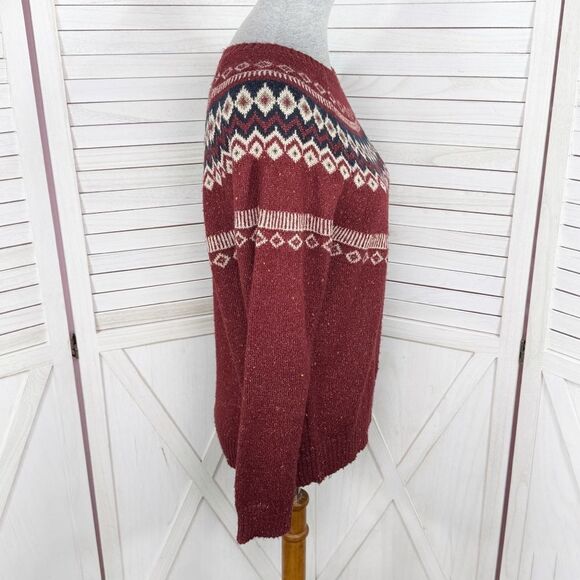 Weatherproof Vintage Fairisle Pullover Sweater Chili Red Small - Picture 4 of 12